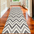 3' X 5' Gray Chevron Power Loom Area Rug