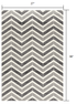 3' X 5' Gray Chevron Power Loom Area Rug