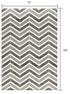 3' X 5' Gray Chevron Power Loom Area Rug