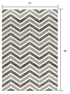 3' X 5' Gray Chevron Power Loom Area Rug