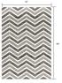 3' X 5' Gray Chevron Power Loom Area Rug