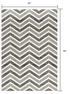 3' X 5' Gray Chevron Power Loom Area Rug