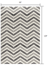 3' X 5' Gray Chevron Power Loom Area Rug