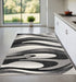 5' X 7' Gray Abstract Dhurrie Area Rug