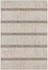 8' Ivory Striped Power Loom Runner Rug