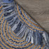 Denim And Natural Jute Round Swirl Fringed Rug