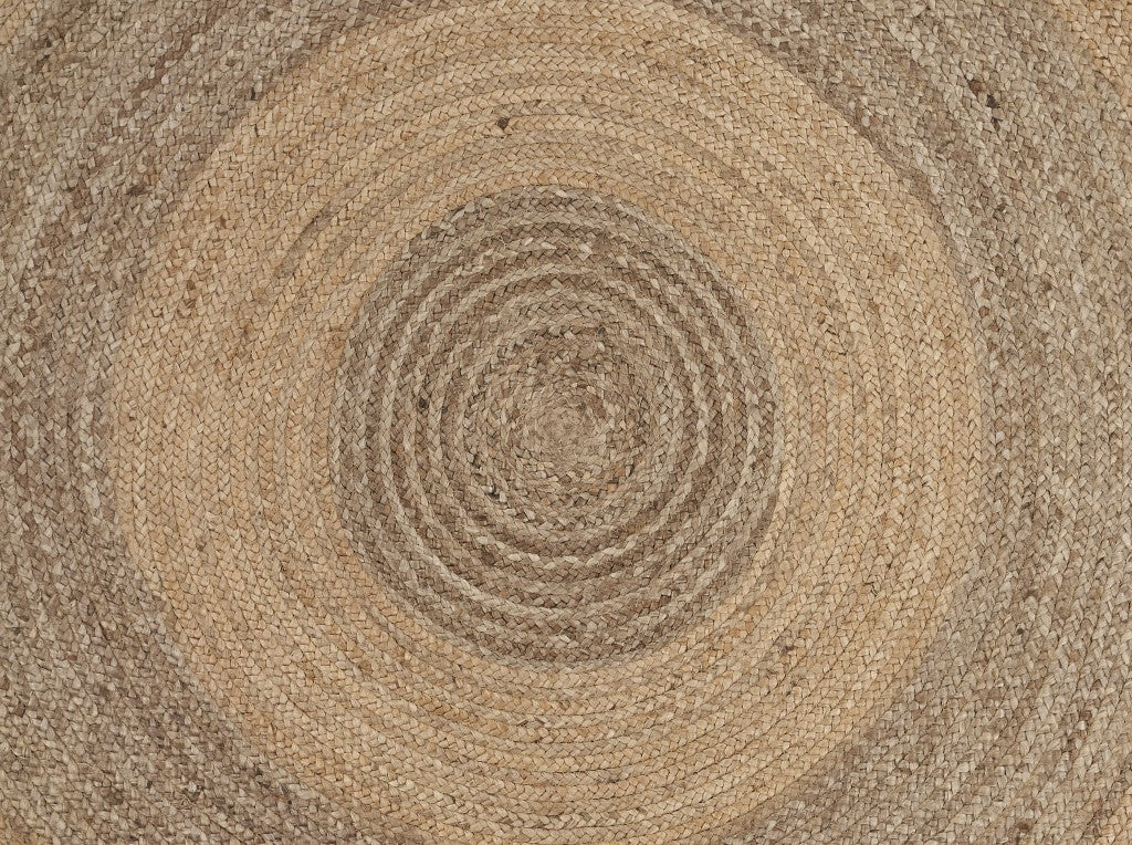 Two Toned Natural Jute Area Rug