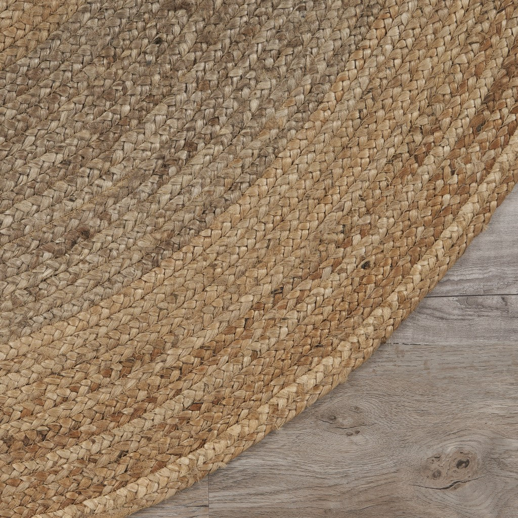 Two Toned Natural Jute Area Rug