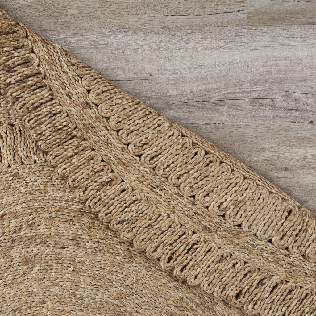 Gray Toned Braided Natural Jute Area Rug