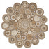 Multi-Toned Intricate Circle Natural Jute Area Rug