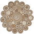 Multi-Toned Intricate Circle Natural Jute Area Rug