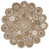 Multi-Toned Intricate Circle Natural Jute Area Rug