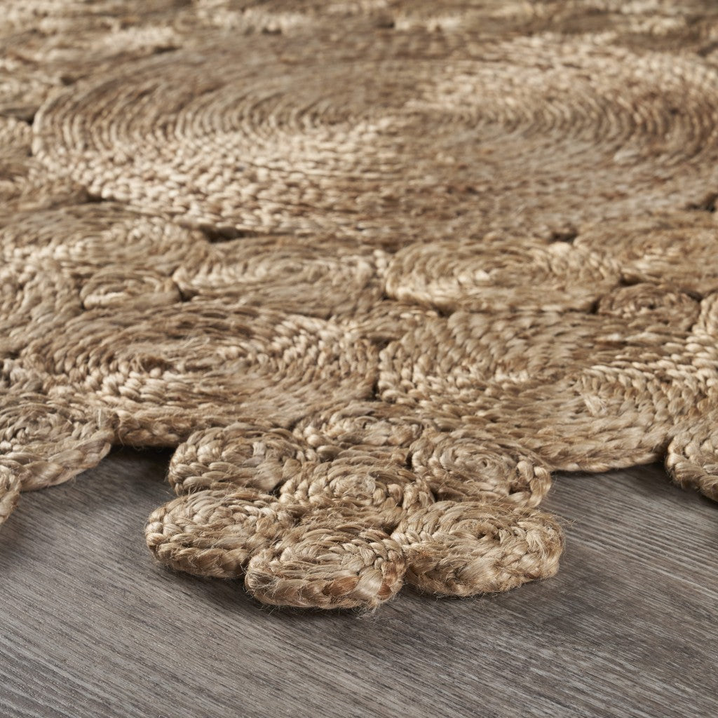 Dazzling Concentric Natural Boutique Jute Rug