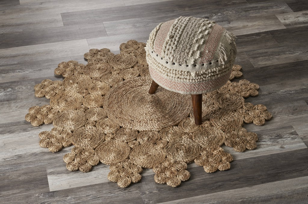 Dazzling Concentric Natural Boutique Jute Rug