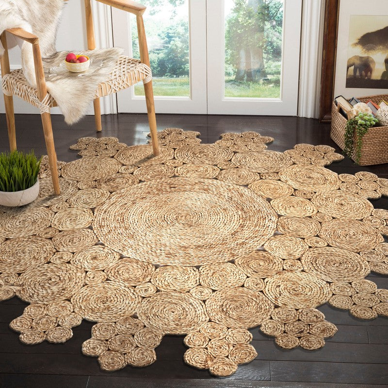 Dazzling Concentric Natural Boutique Jute Rug