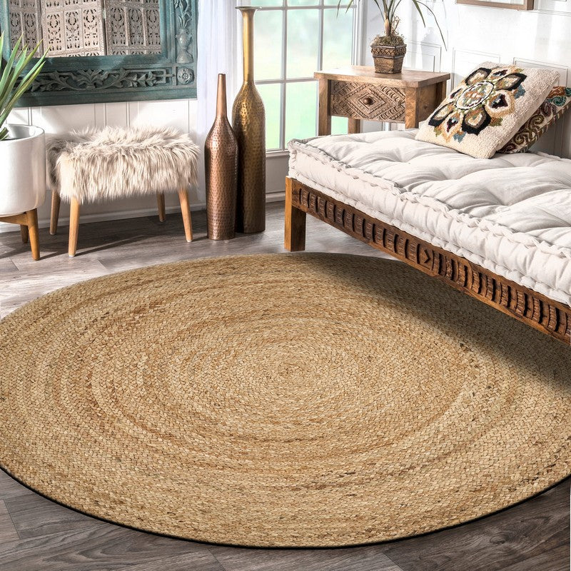 Classic Simple Natural Jute Area Rug