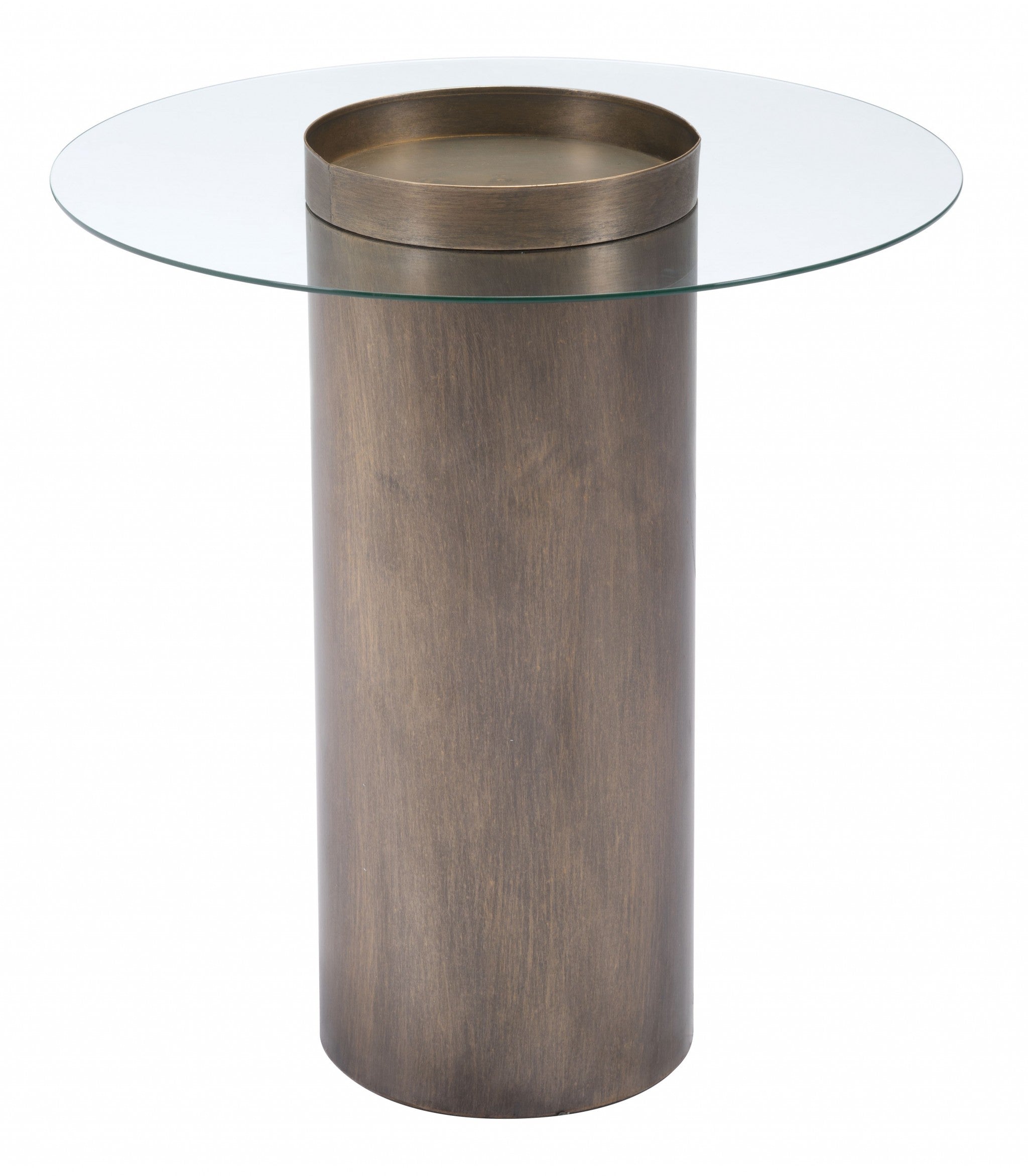 Contemporary Antique Gold End Table