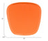 17" X 17" Orange Synthetic Solid Color Dining Chair Cushion Seat Cushion