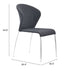 Set Of 4 Silver Wingback Dining Chairs