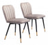 Set of Two Gray and Black Mod Profile Dining Chairs