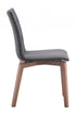 Set Of 2 Brown Birch Solid Back Dining Chairs