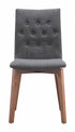 Set Of 2 Brown Birch Solid Back Dining Chairs