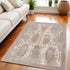 2’ x 10’ Beige Faded Tribal Motifs Runner Rug