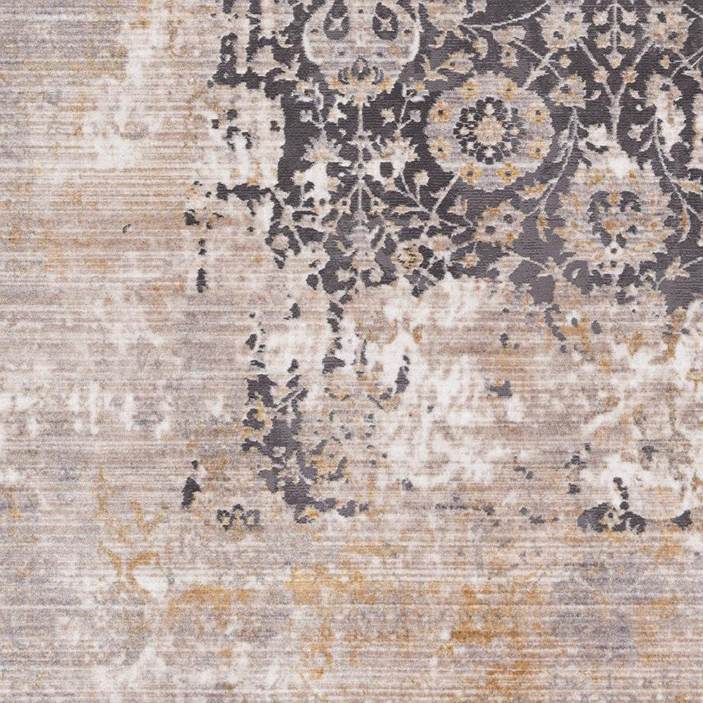 2’ x 10’ Gray Washed Out Persian Runner Rug