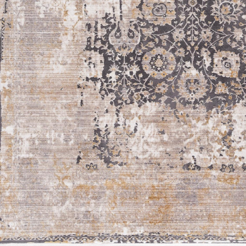 2’ x 10’ Gray Washed Out Persian Runner Rug