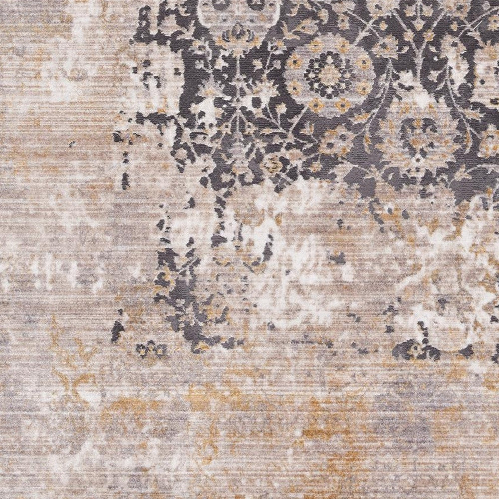 2’ x 10’ Gray Washed Out Persian Runner Rug