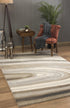 7’ x 10’ Cream and Tan Abstract Marble Area Rug