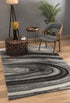 8’ x 11’ Dark Gray Abstract Illusional Area Rug