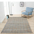 5' X 8' Blue Dhurrie Hand Woven Area Rug