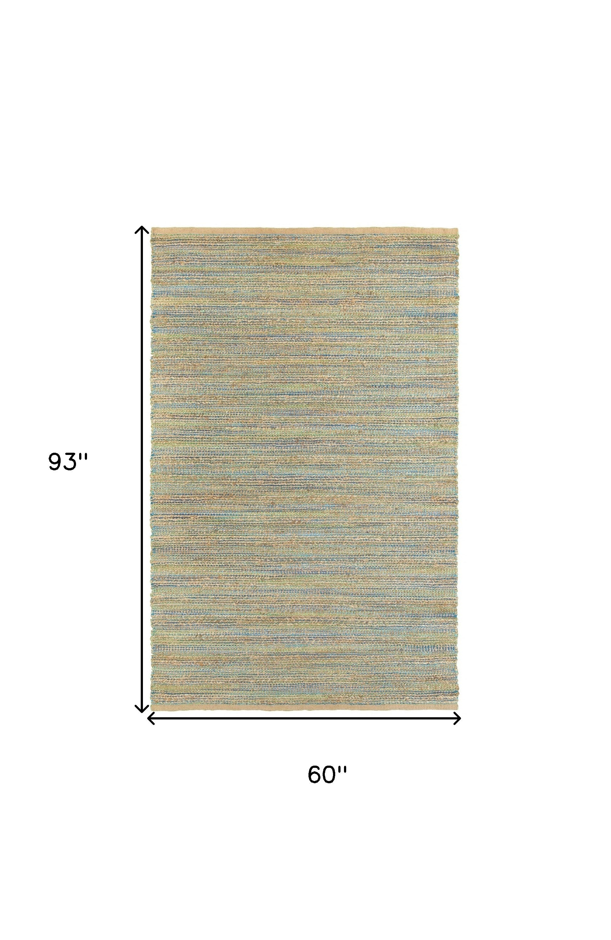 5’ x 8’ Multitoned Braided Jute Area Rug