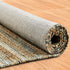 8’ x 10’ Teal and Natural Braided Jute Area Rug