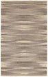 8’ x 10’ Gray and Tan Striated Runner Rug