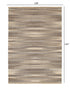 8’ x 10’ Gray and Tan Striated Runner Rug