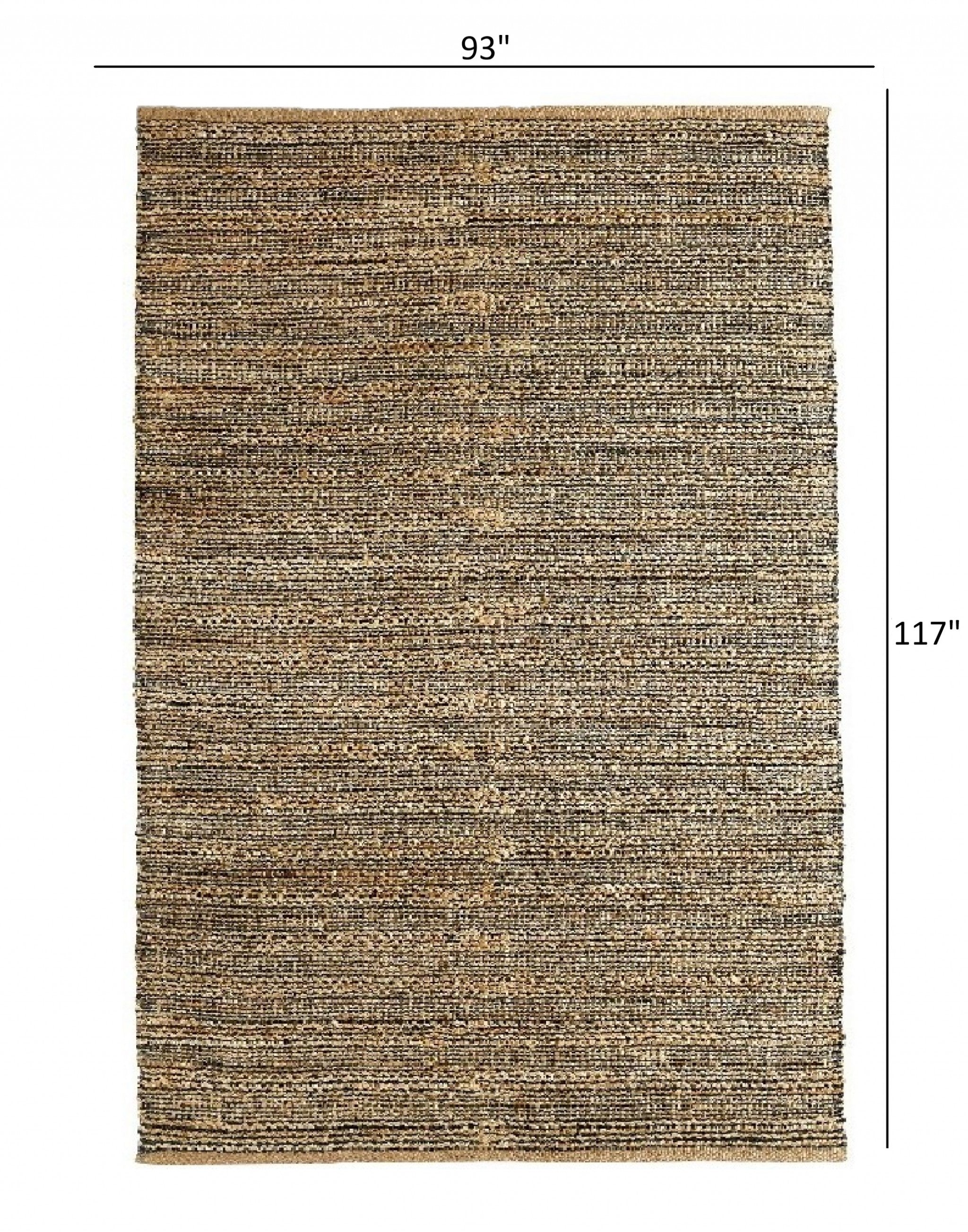 8' X 10' Natural Dhurrie Hand Woven Area Rug