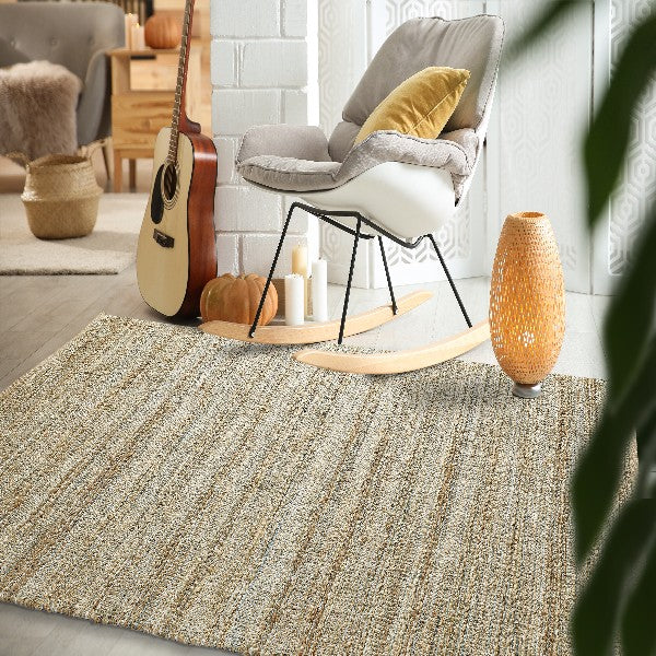 9' X 12' Natural Dhurrie Hand Woven Area Rug