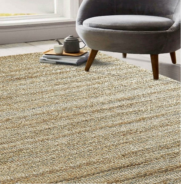 9' X 12' Natural Dhurrie Hand Woven Area Rug