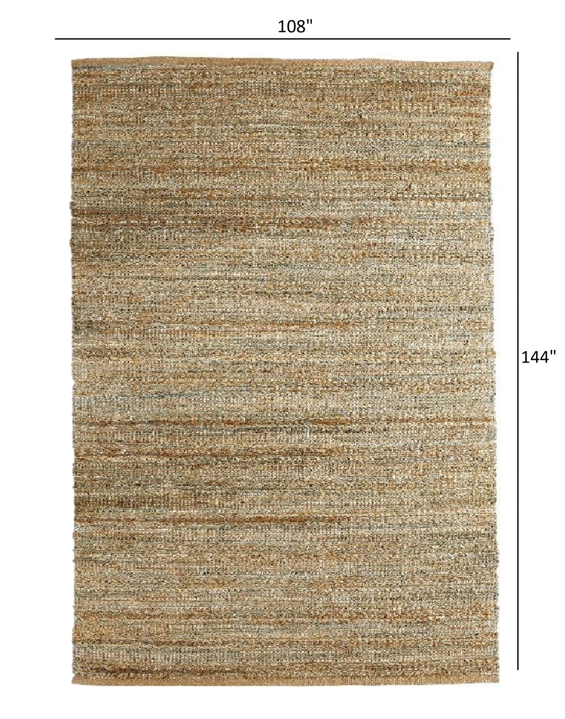 9' X 12' Natural Dhurrie Hand Woven Area Rug