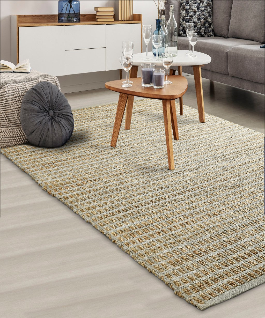 5' X 8' Brown Dhurrie Hand Woven Area Rug