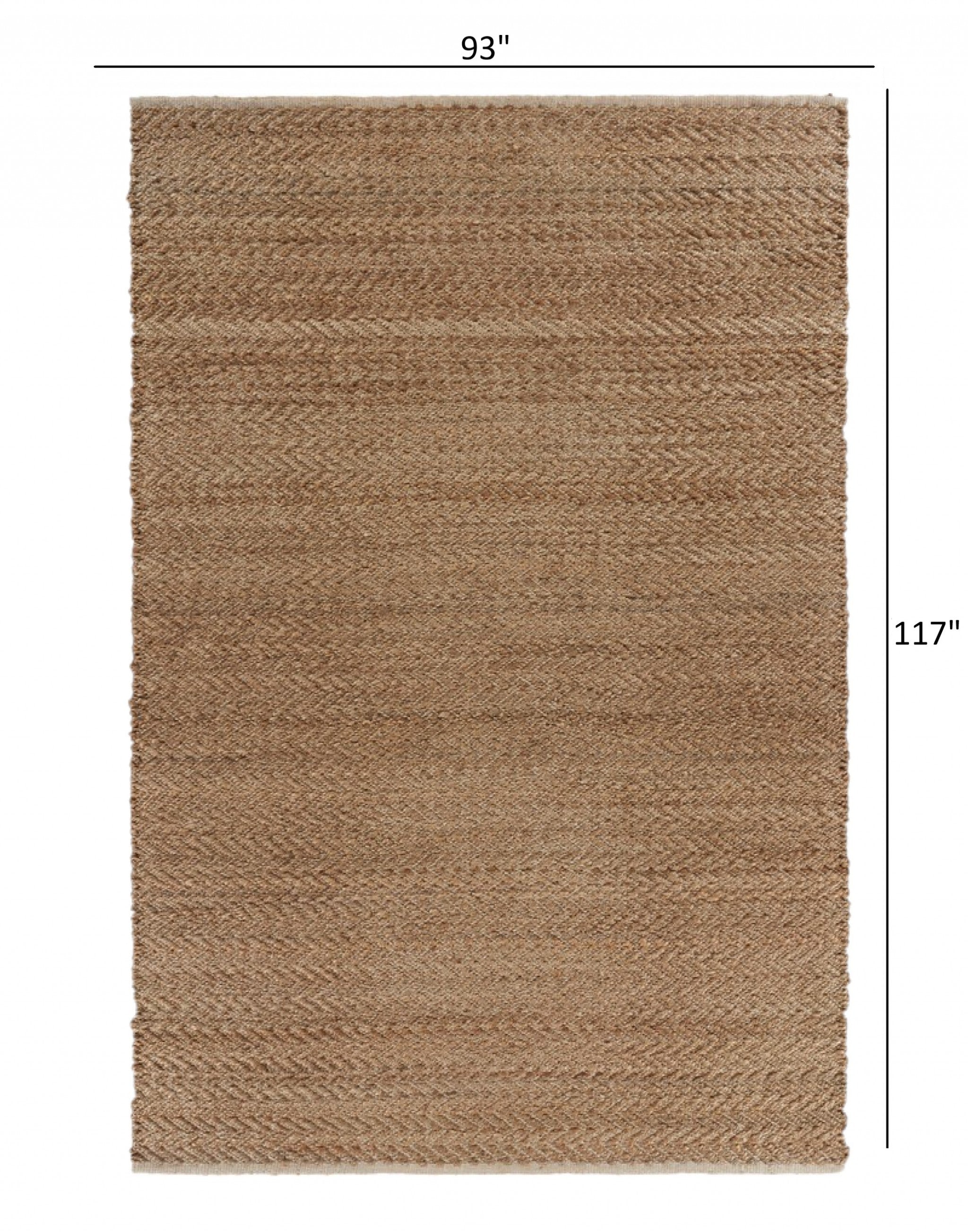 5’ x 8’ Natural Toned Chevron Pattern Area Rug