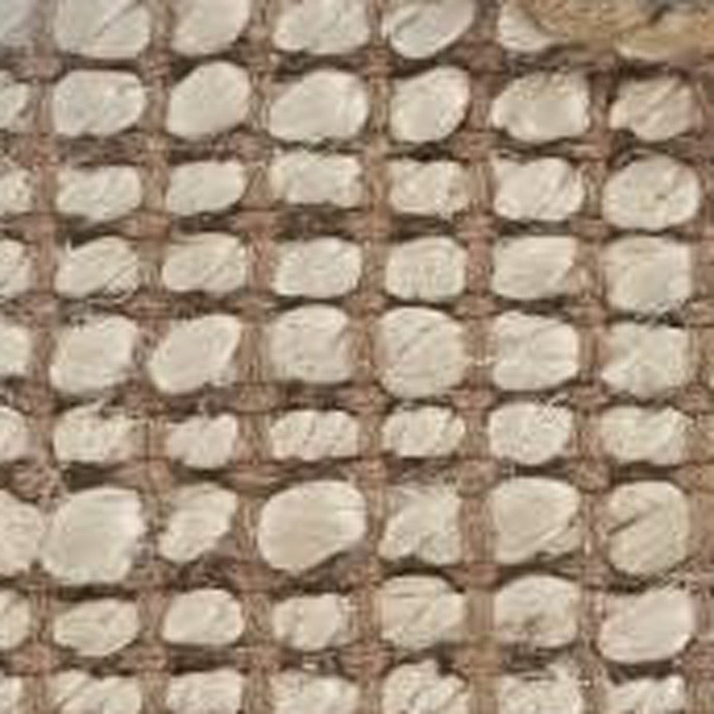 5' X 8' Tan Hand Loomed Area Rug