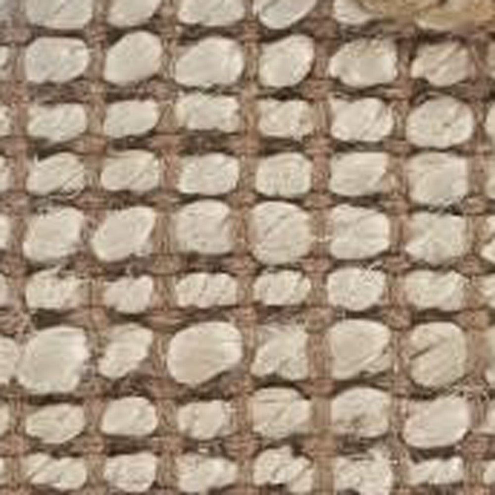 5' X 8' Tan Hand Loomed Area Rug