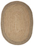 7’ Natural Toned Oval Shaped Area Rug