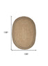 7’ Natural Toned Oval Shaped Area Rug