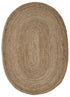 9’ Brown Oval Shaped Jute Area Rug