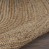 9’ Brown Oval Shaped Jute Area Rug