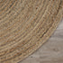 9’ Brown Oval Shaped Jute Area Rug